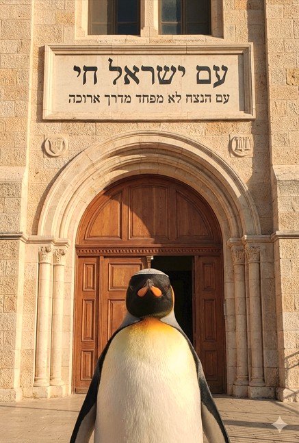 פיני הפינגווין בישיבה